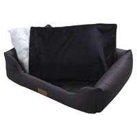 Coussin orthopédique confortable pour animaux de compagnie avec logo OEM, accessoires pour chiens et chats, best-seller, imperméable, lavable, matelas en soie, velours, fibre de laine, lin
