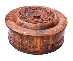 Fait à la main rustique-marmite en bois sculptée dans des tailles personnalisées, marmite en bois faite à la main, marmite en bois de la meilleure qualité - Product Image 6