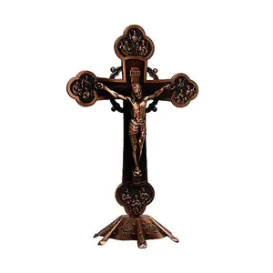 Tabletop Free Standing Altar Brilhante Igreja suprimentos Religiosos Censer Igreja Holly Cross Altar Fornecedor E Fabricação