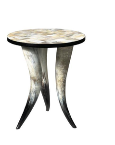 Mesa Decorativa con Patas de Cuerno y Tapa con Incrustaciones de Decor World Expo - Product Image 2