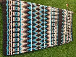 Western Show Horse Saddle Blanket Diseño de Nueva Zelanda Manta de sillín de lana hecha a mano Top Wool Saddle Pad Size - Product Image 4