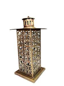 Stylish Iron Lantern Tealight Candle <b>Holder</b> <b>Glass</b> Interior Black Gold Luxury Unique Handmade Home Decor Metal <b>Stand</b> for Weddings - Product Image 5