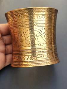 MS Handicraft Modern Brass Plaited Bangle...<b>Chunky</b> Statement Piece...<b>Gold</b> Ethnic Bangle <b>Bracelet</b>...Beautiful Brass Bangle... - Product Image 5