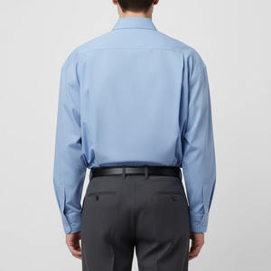 ชุดเดรสผ้าปอปลินของผู้ชายเสื้อเชิ้ตทรงพอดีตัวแขนยาวสไตล์ทางการปรับแต่งได้ - Product Image 2