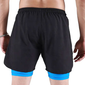 2024 hommes High Street toile Compression Shorts meilleure vente en gros prix solide Logo personnalisé poches Fitness - Product Image 3