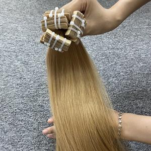 Extensiones de cabello virgen de Color europeo Cinta de cabello vietnamita recta cruda Ins Tejido de cabello humano de alto grado 100% Cutícula alineada - Product Image 4