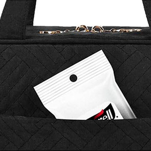 Large Fashionable Cosmetic <b>Bag</b> Custom Color Print Logo Portable Girls' <b>Toiletry</b> Organizer <b>Hanging</b> Handled Striped Travel Makeup - Product Image 3