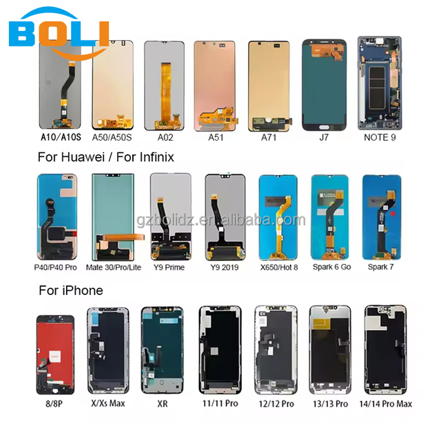 Lcd Manufacturer Wholesale Mobile Phone LCDs Different Brands Model for Iphone Samsung Huawei Infinix Display Screen Replacement