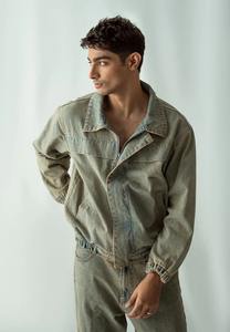 แจ็กเก็ตยีนส์สำหรับผู้ชายเสื้อแจ็กเก็ตยีนส์แบบลำลองขนาดใหญ่พิเศษออกแบบโลโก้ได้ตามต้องการ - Product Image 6