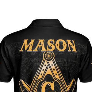 Camisa Polo Masónica con Bordado Inspirado en la Insignia Masónica, Cuello Elegante - Product Image 5