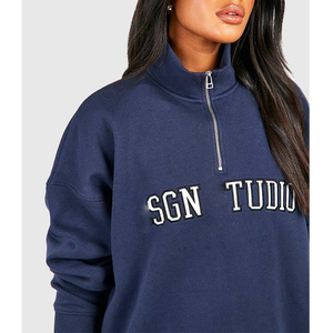 Sweat-shirt oversize pour femme de haute qualité, à dos torsadé, manches longues, dos décolleté, pull pour femme - Product Image 4