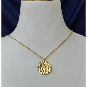 Handmade Brass Necklaces with Gold Plating Link <b>Chain</b> Religious Style Featuring Diamonds and Pearls for Wedding Party Gifts - Product Image 1