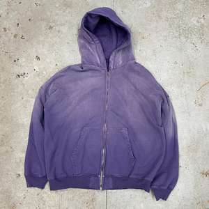 French Terry Vintage Acid Sun Wash Faded Sweats à capuche et sweat-shirts en molleton épais pour hommes - Product Image 1