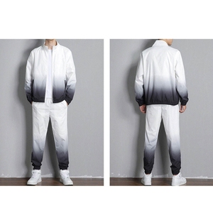 2026 Latest Tracksuit Gym Polyester sublimation Men Tracksuits USA Size Pullover flare sweatpants full <b>zip</b> up <b>hoodie</b> tracksuit - Product Image 2