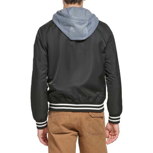 เสื้อแจ็กเก็ตเบสบอลสำหรับผู้ชายเสื้อแจ็กเก็ตเบสบอลวิทยาลัยดีไซน์โลโก้แบบลำลองแนวสตรีท OEM ตามสั่ง - Product Image 5