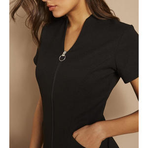 Blusa de Trabajo para Mujer, Estilo Túnica, Manga Corta, Uniforme para Esteticista, Terapeuta de Spa, Peluquería y Masajes - Product Image 5