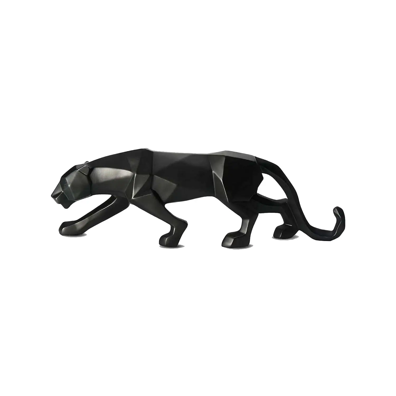 Aluminium Jaguar Sculpture Table Top Decorative Black Color Metal Showpiece For Hotel Decoration Handmade In Bulk Wholesale