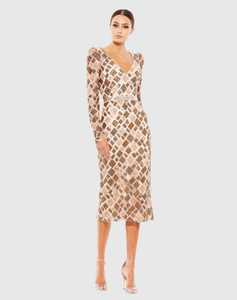 Elegante vestido de cóctel Antiestático de longitud completa para mujer, malla de poliéster transpirable con perlas, abalorios y bordado, estilo de noche - Product Image 6