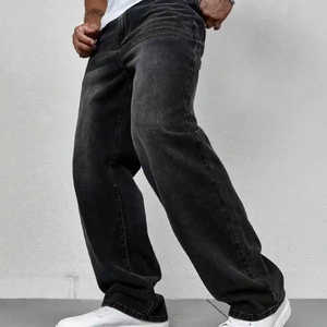 Pantalones Vaqueros Personalizados, Ropa para Hombre, Jeans de Corte Holgado, Jeans Lavados con Ácido - Product Image 2