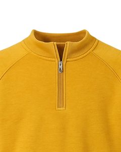 Sudadera de manga raglán para hombre, con cremallera de un cuarto, de forro polar, cálida, informal, de invierno, suave, mezcla de algodón, cómoda, para uso diario, OEM personalizado - Product Image 5