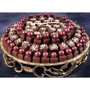 Bol à chocolat en métal plaqué or Présentoir à chocolat Bols à dessert décoratifs fabuleux Articles d'hôtel pour desserts sucrés Bol de serveur - Product Image 3