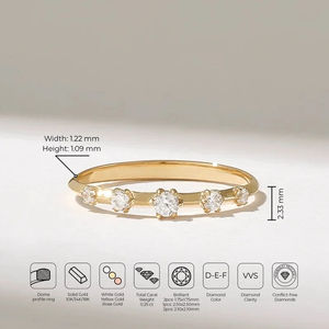 Bague unisexe en argent 925, élégante et minimaliste, avec diamant cultivé gravé, cadeau de mariage de luxe, à porter au quotidien pour les fiançailles et les fêtes - Product Image 6