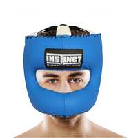 Protège-tête de boxe pour adulte en cuir de haute qualité, léger, avec protection maximale, barre nasale arrondie, respirant, personnalisable pour l'entraînement