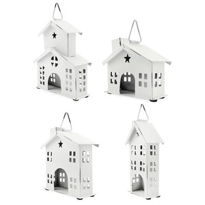 Adorno navideño de Casa Blanca colgante de metal decorativo para decoración de árbol de Navidad a bajo precio - Product Image 1