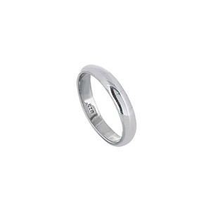 Anello per fedi nuziali semitondo da 4.5mm in argento con cornice in zircone e motivo numerico - Product Image 1