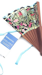 Portable Handmade <b>Bamboo</b> Wood Hand Fan with Custom Branding, Designer Promotional Fans for Marketing Campaigns - Product Image 5