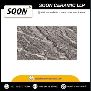 Prochainement : Grande dalle de pierre de grès céramique marron, très demandée, avec finition sablée et effet flammé, pour revêtements de sol modernes et espaces commerciaux et industriels. - Product Image 3