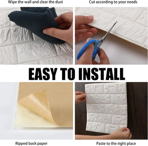 Bảo Vệ Môi Trường Nghệ Thuật <span class=keywords><strong>3D</strong></span> Dính PVC Dán Giả Da Bọt Kết Cấu Thiết Kế Hình Học Khách Sạn Hiện Đại Bảng Điều Khiển Tường - Product Image 6