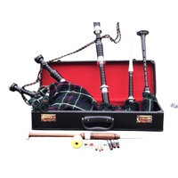 Bagpipe écossais personnalisé en bois de rose A-Key avec finition polie et coffret sur mesure pour les défilés, les cérémonies et les compétitions