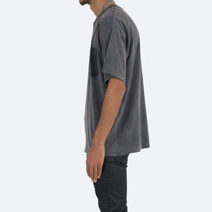 เสื้อยืดโอเวอร์ไซส์สไตล์วินเทจสำหรับผู้ชาย ผ้าฝ้าย 100% ซักย้อมแบบแอซิดวอช ผลิตตามสั่งขายส่ง OEM - Product Image 6