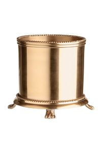 Jardinière en bol métallique doré moderne avec grand pot rond en métal décoratif de qualité supérieure pour plantes d'intérieur - Product Image 4