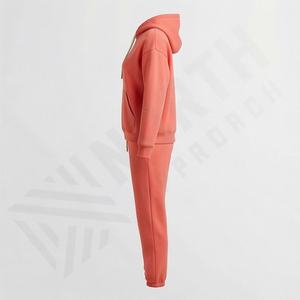 Ensemble de survêtement décontracté à capuche vintage en coton 100% pour femmes, personnalisable, streetwear, ensemble de jogging d'entraînement, vente en gros, haute qualité - Product Image 2