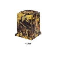 Urne adulte de crémation de cube carré en marbre de culture blanche faite à la main pour l'urne funéraire de cendres humaines pour une utilisation polyvalente