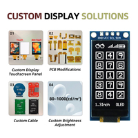 Pantalla OLED de 1.3 Pulgadas 64x128 con Controlador SSD1312, Interfaz I2C, Módulo COG Monocromático Blanco de 4 Pines