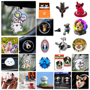 Ambientador personalizado para coche con clip para rejilla de ventilación, aroma a café, ambientadores troquelados, <span class=keywords><strong>etiqueta</strong></span> perfumada con diseño de perro, papel impreso con logo, aromatizado. - Product Image 6