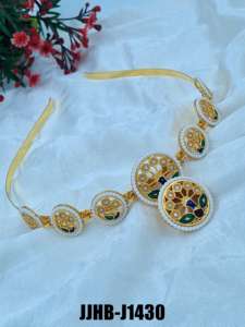 Bande de cheveux de haute qualité bijoux de mode pour femmes mariée fête de mariage Festival concepteur à la main ethnique vendeur en gros - Product Image 4