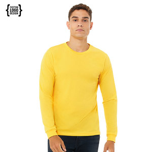 Marrón Personalizar Mens OEM Logo 100% Algodón Casual En Blanco Camiseta de manga larga - Product Image 6