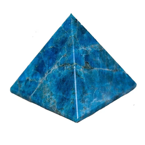 Vente en gros de pyramide d'apatite bleue en cristal naturel Pierre de cristal polie pour la guérison Reiki et les cadeaux de fantaisie - Product Image 1