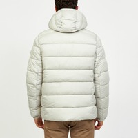 Nouvelle arrivée, veste bomber matelassée décontractée d'hiver pour hommes, grande taille, à capuche, fermeture éclair, tricotée, écologique, réversible, fabriquée au Bangladesh