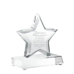 थोक 3d लेजर Engrving एक्रिलिक पुरस्कार रिक्त क्रिस्टल ट्रॉफी कस्टम लोगो एक्रिलिक स्टार पुरस्कार के लिए व्यापार उपहार
