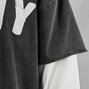 Camisetas de Moda al por Mayor para Hombre, Camisetas de Manga Doble con Lavado Ácido, Camisetas de Alta Calidad con Lavado Ácido para Hombre en Venta en Línea - Product Image 4