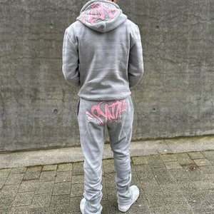 Conjuntos de Sudadera con Capucha y Pantalones Deportivos Personalizados con Logotipo Y2K, Impresión Puff, Transpirables, 100% Algodón, para Invierno, Corte Regular para Hombre y Mujer - Product Image 5