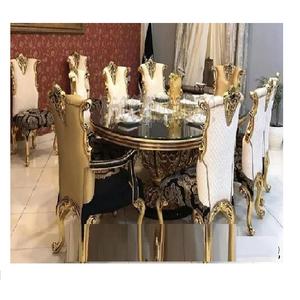 European 8 Seater Marble Look <b>Dining</b> Room Furniture Rectangular Luxury Shine <b>Dining</b> <b>Table</b> Set <b>Butterfly</b> Design <b>Dining</b> <b>Table</b> - Product Image 1