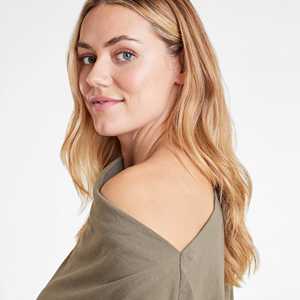 Verano nuevo superventas Top Sexy fuera del hombro suelta ajuste malla ombligo camiseta para mujeres transpirable Casual logotipo personalizado camiseta - Product Image 5