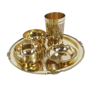 ชุด pooja thali pooja thali ทำจากทองเหลืองทึบทำจากทองสัมฤทธิ์ของ Kansa - Product Image 6