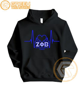 Zeta phi beta personnalisé sweat à capuche brodé en molleton de coton sororité pull de haute qualité vêtements grecs plus beaux sweats à capuche pour femmes - Product Image 2